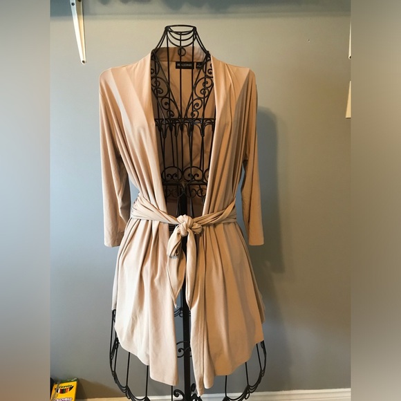 Ladies long dressy tie cardigan style top - Picture 1 of 5